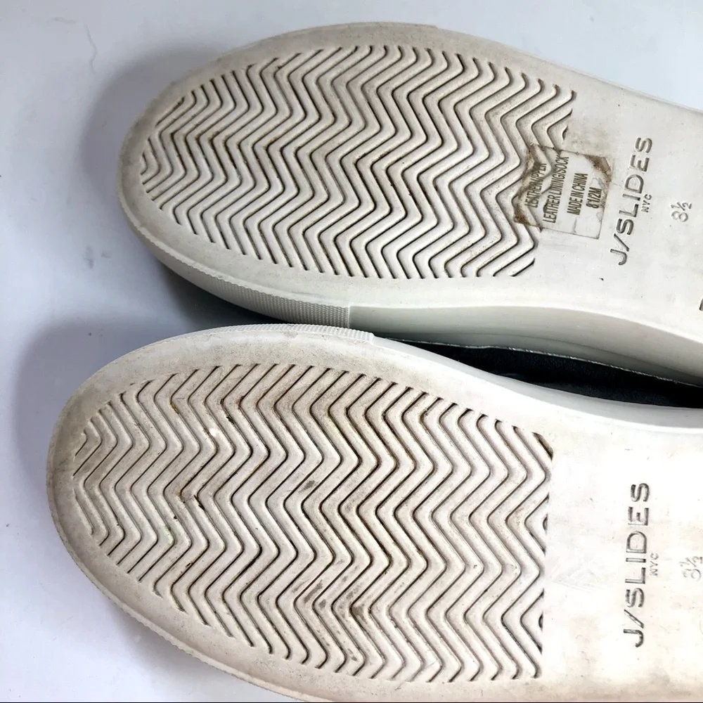J/Slides Acer grey suede slip on platform sneakers size 8.5